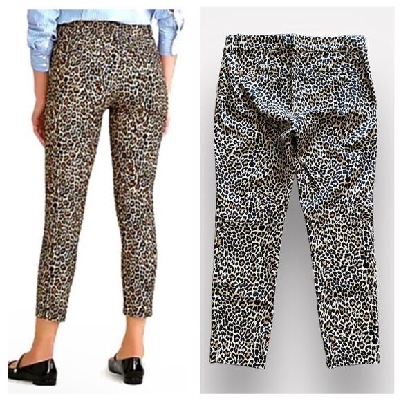 J. Crew Leopard Winnie Pants 6 Ankle Length Animal Print - Picture 6 of 11